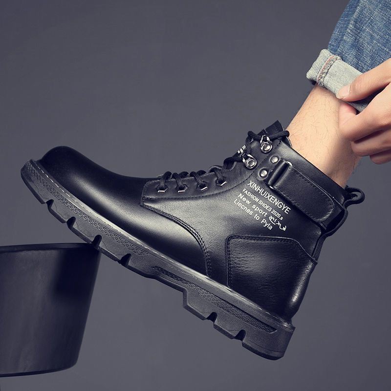 Youtube Leatherwork - Men's High-Tube Boots Waterproof Work Boots