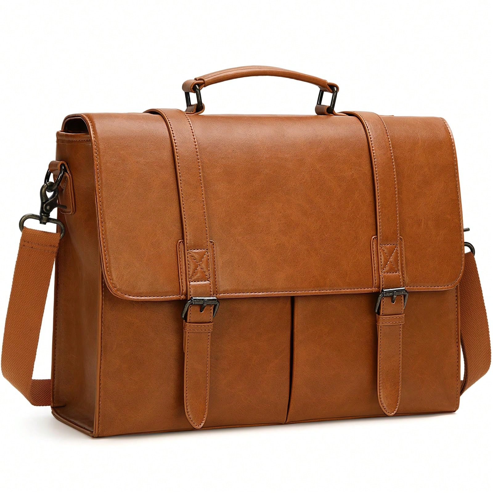 Leather Work Bag Mens - Messenger Bag For Men 15.6 Inch