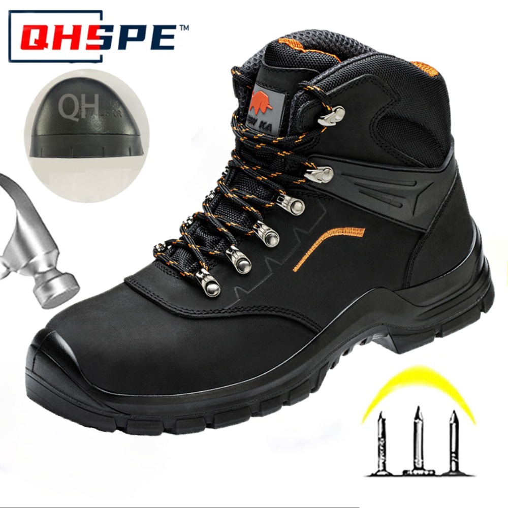 Leather Work Factory - Men's Anti-Static Wear-Resistant Labor Protection Shoes