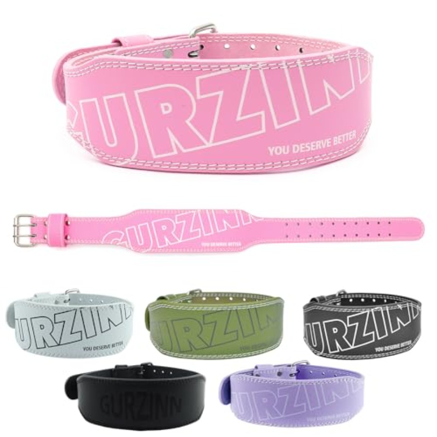 Leather Workout Belt - 9mm Leather Fitn Weight Lifting Belt