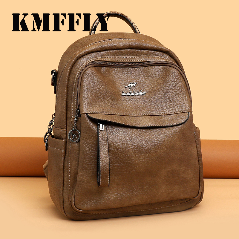 Leather Work Backpack - High Quality Leather Backpack Women Large