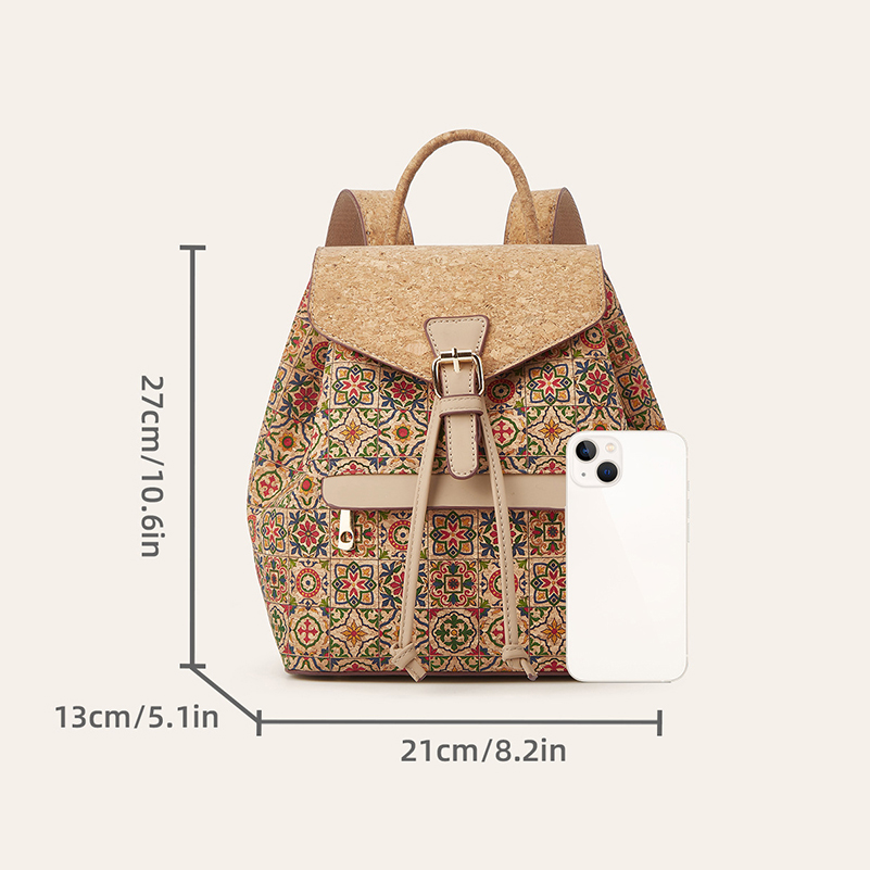 Backpack Bags Retro Cork Leath - Leather Work Backpack reseña y precio