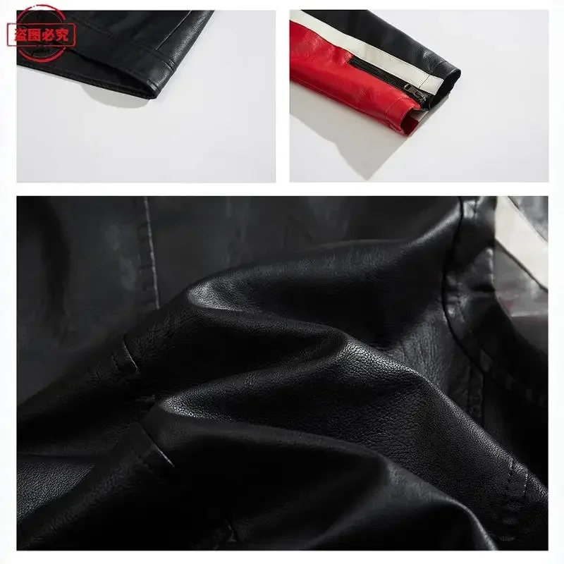 Ready To Race Logo Printed Off - Leather Work Jacket With Hood reseña y precio