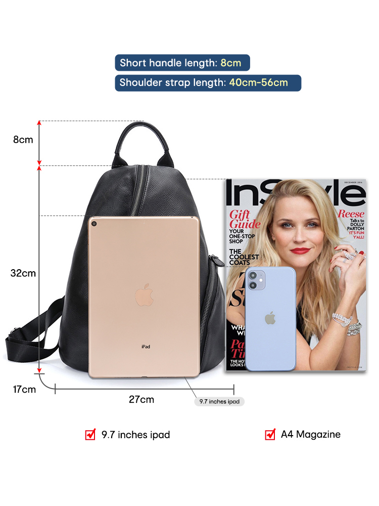 Zency Women's Genuine Leather  - Leather Work Backpack reseña y precio