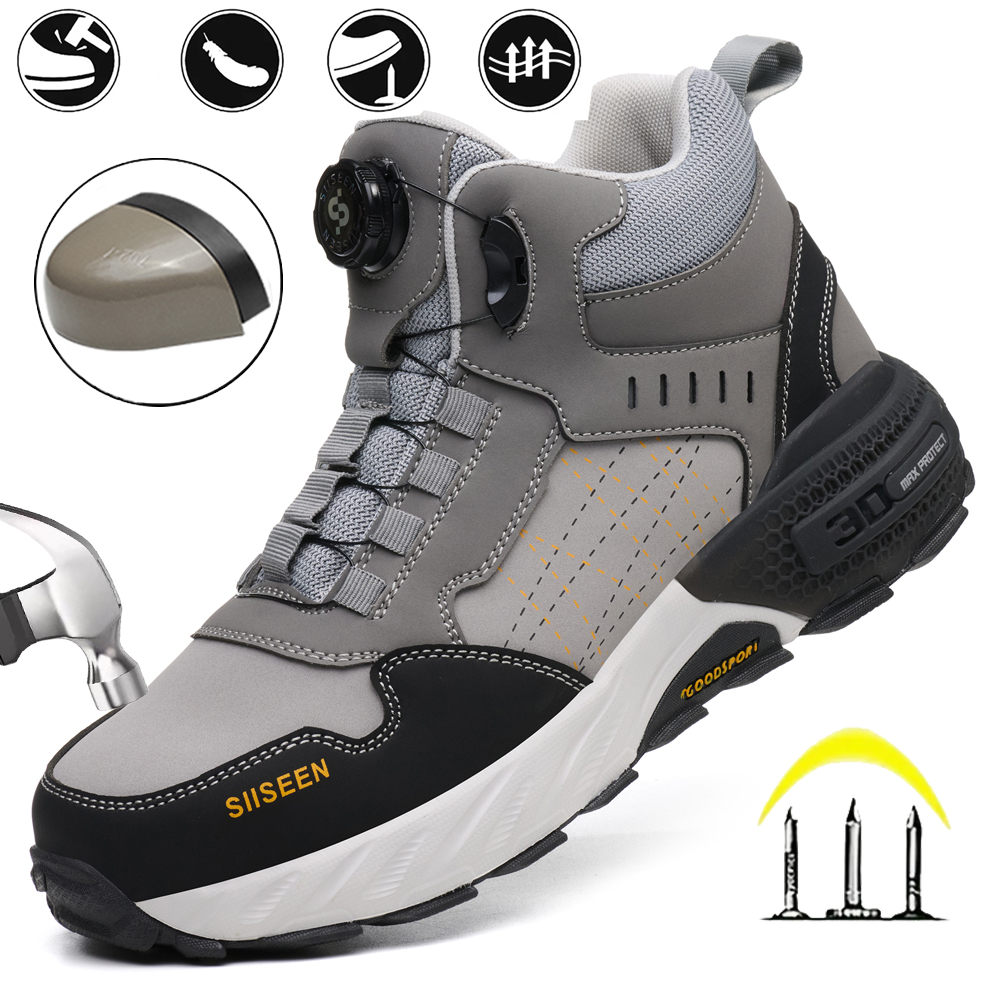 Men's Safety Shoes Steel Toe A - Leather Work Factory reseña y precio