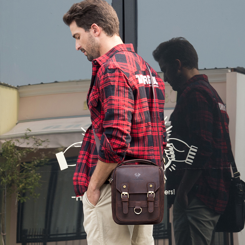 LAREET Men's Genuine Leather S - Leather Work Bag Mens reseña y precio