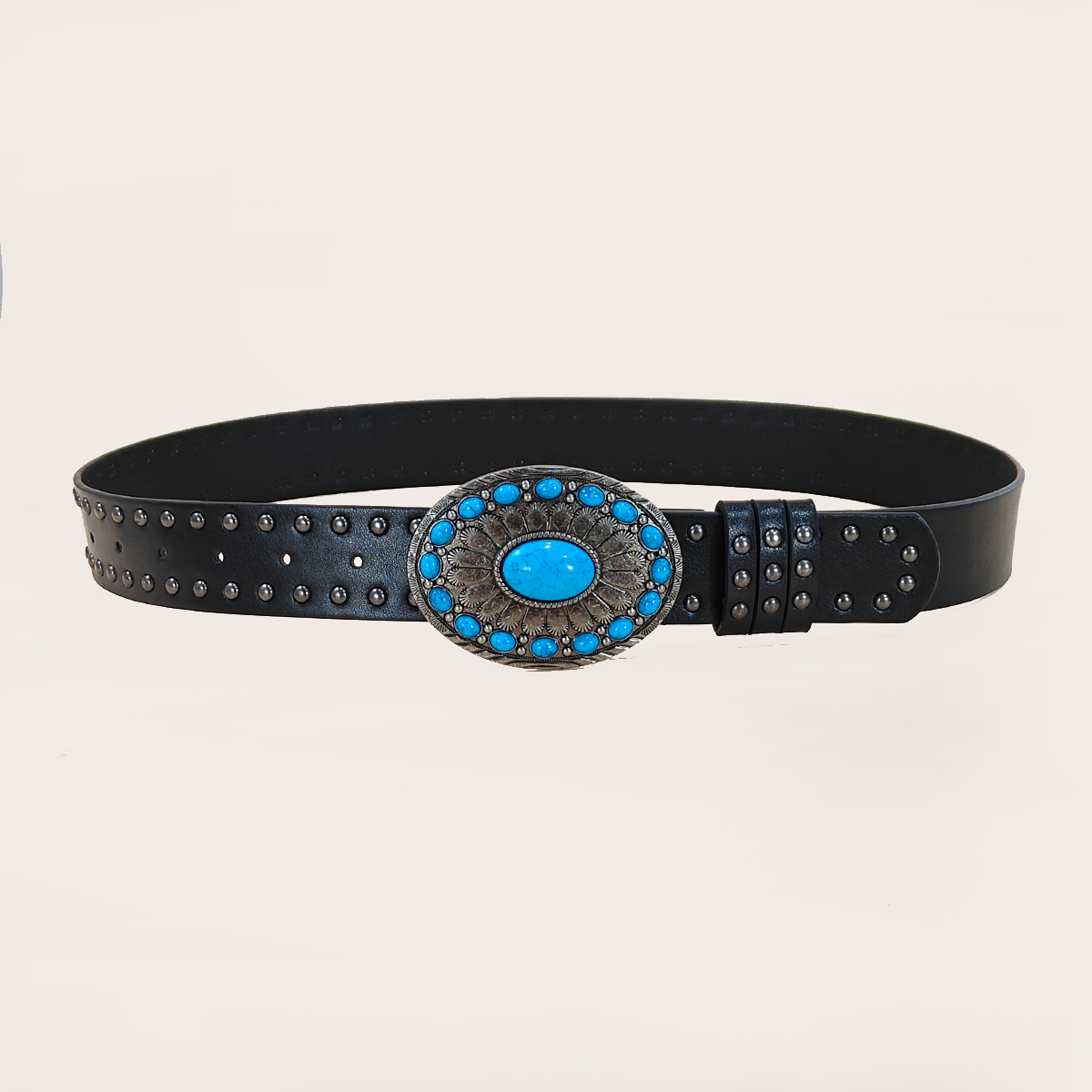 Men and women's casual Punk Ri - Leather Works Belt reseña y precio