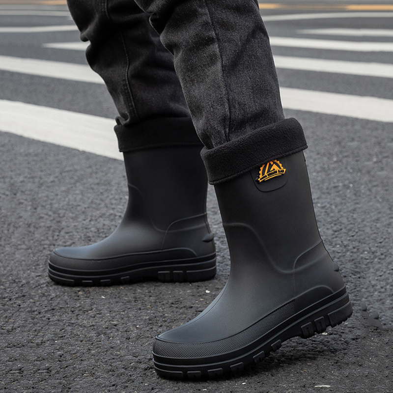 New Fashion Men Rain Boots Pla - Youtube Leatherwork reseña y precio