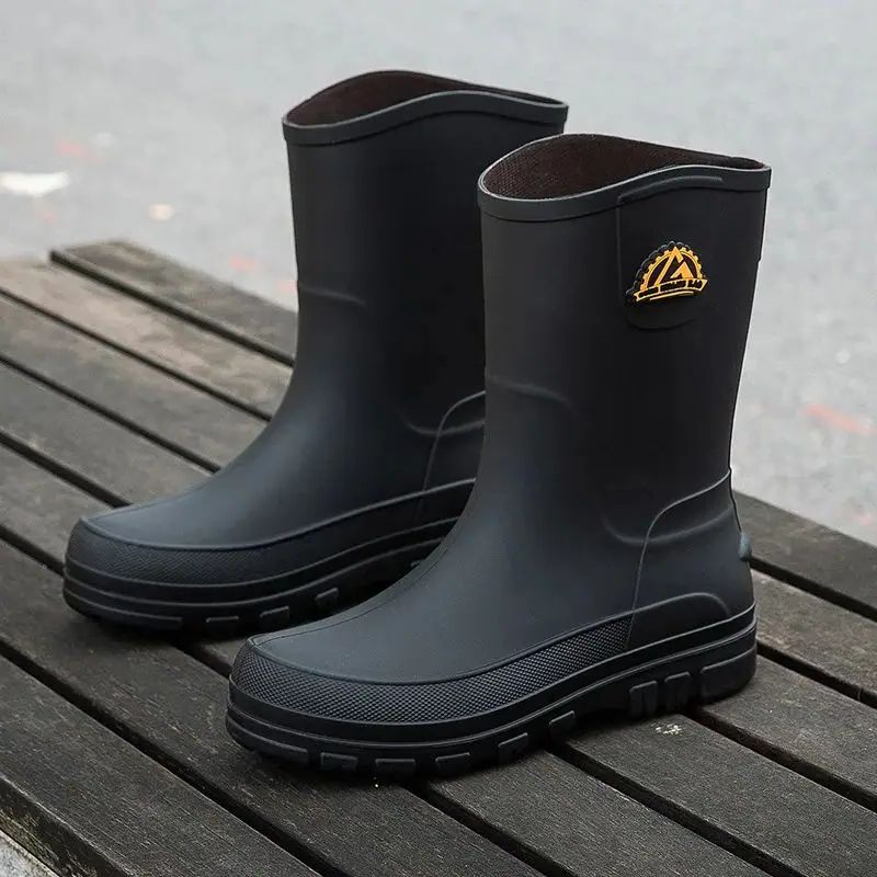 New Fashion Men Rain Boots Pla - Youtube Leatherwork reseña y precio