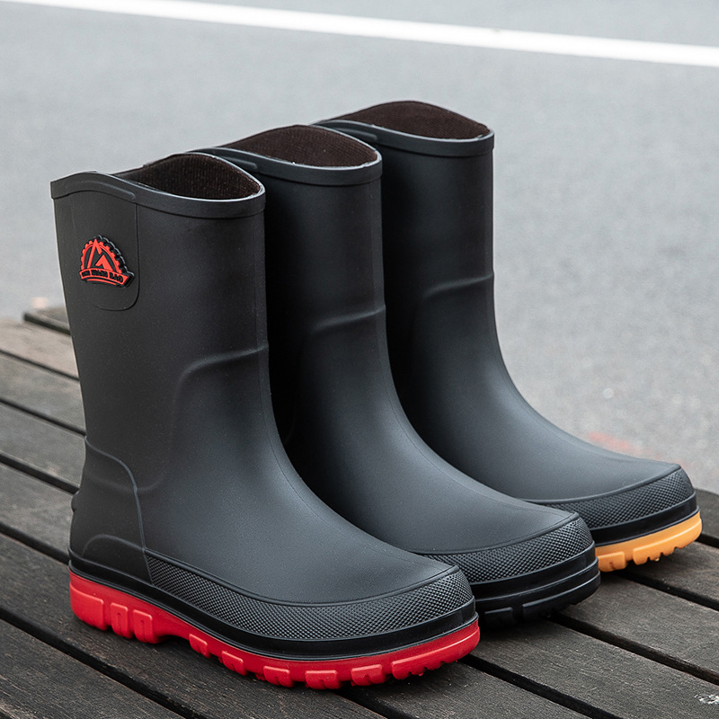 New Fashion Men Rain Boots Pla - Youtube Leatherwork reseña y precio