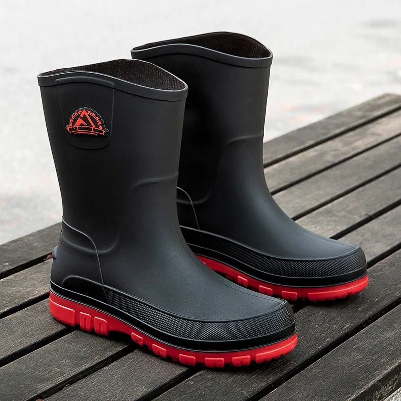 New Fashion Men Rain Boots Pla - Youtube Leatherwork reseña y precio