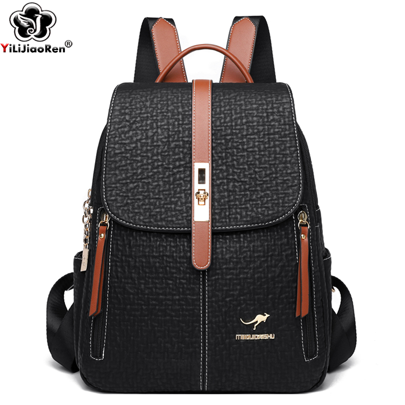 Fashion Backpacks Female High  - Leather Work Backpack reseña y precio