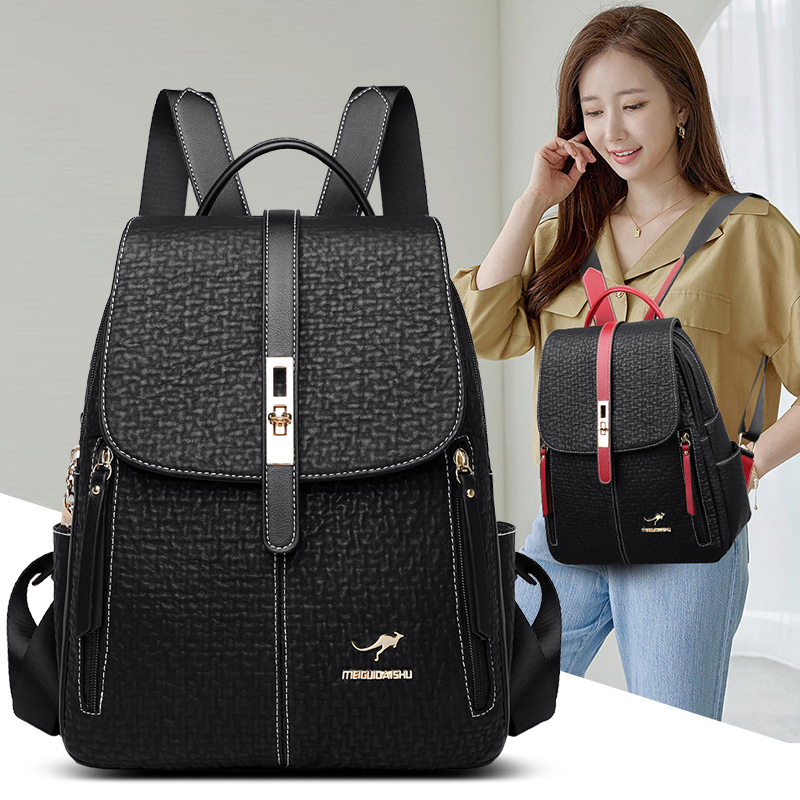 Fashion Backpacks Female High  - Leather Work Backpack reseña y precio