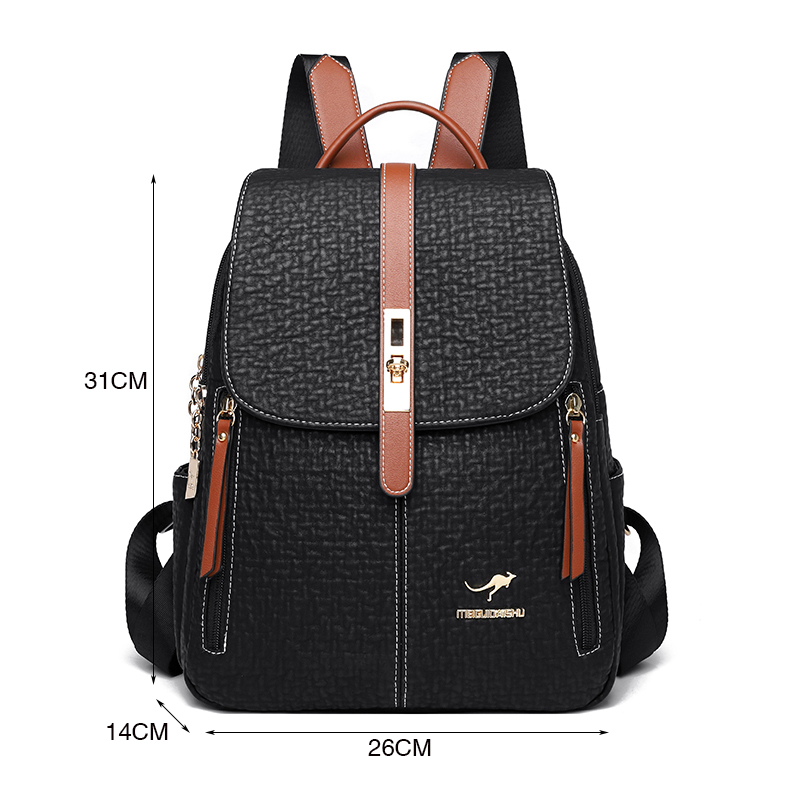 Fashion Backpacks Female High  - Leather Work Backpack reseña y precio