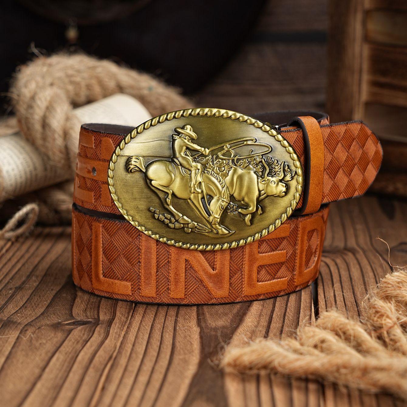 A men's and women's casual ret - Leather Works Belt reseña y precio