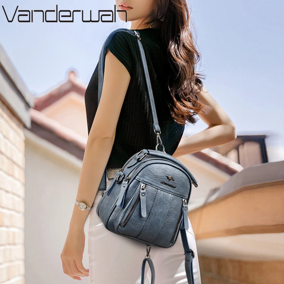 4 In 1 Leather Backpacks Multi - Leather Work Backpack reseña y precio