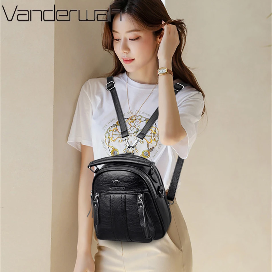 4 In 1 Leather Backpacks Multi - Leather Work Backpack reseña y precio
