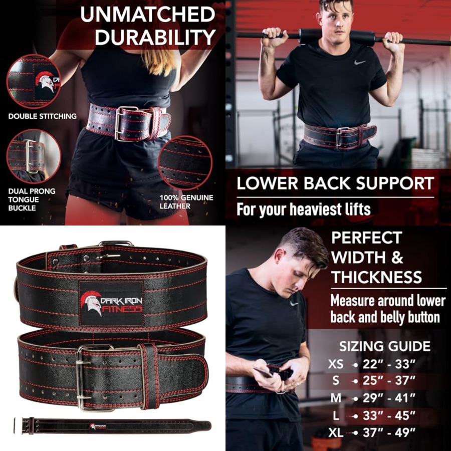 Genuine Leather Weightlifting  - Leather Workout Belt reseña y precio
