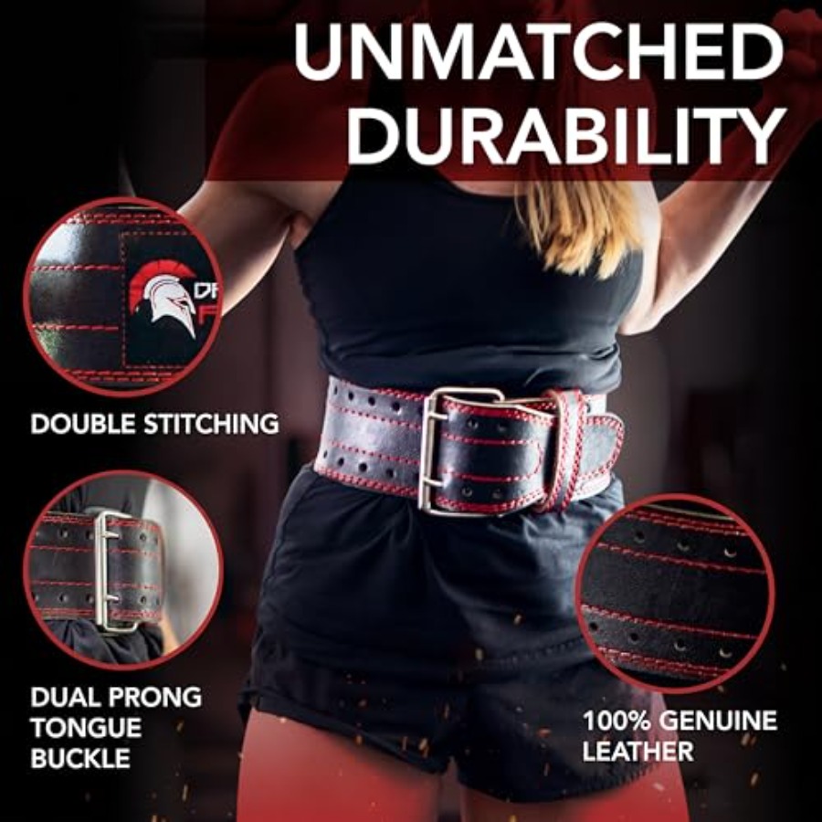 Genuine Leather Weightlifting  - Leather Workout Belt reseña y precio
