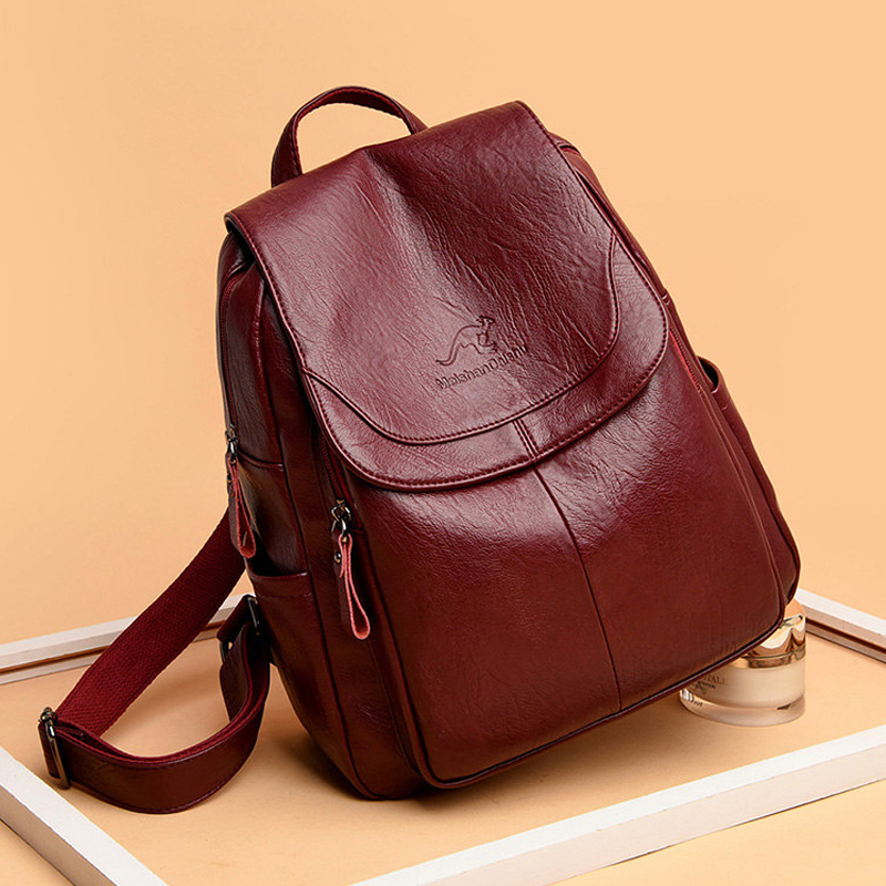 9 Color Women Soft Leather Bac - Leather Work Backpack reseña y precio