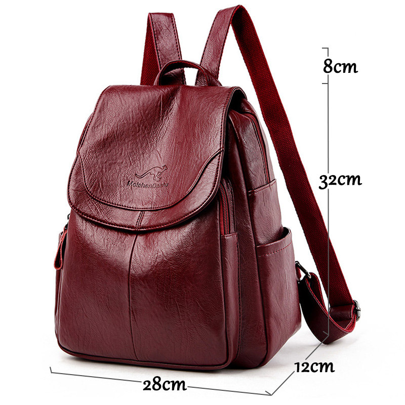 9 Color Women Soft Leather Bac - Leather Work Backpack reseña y precio