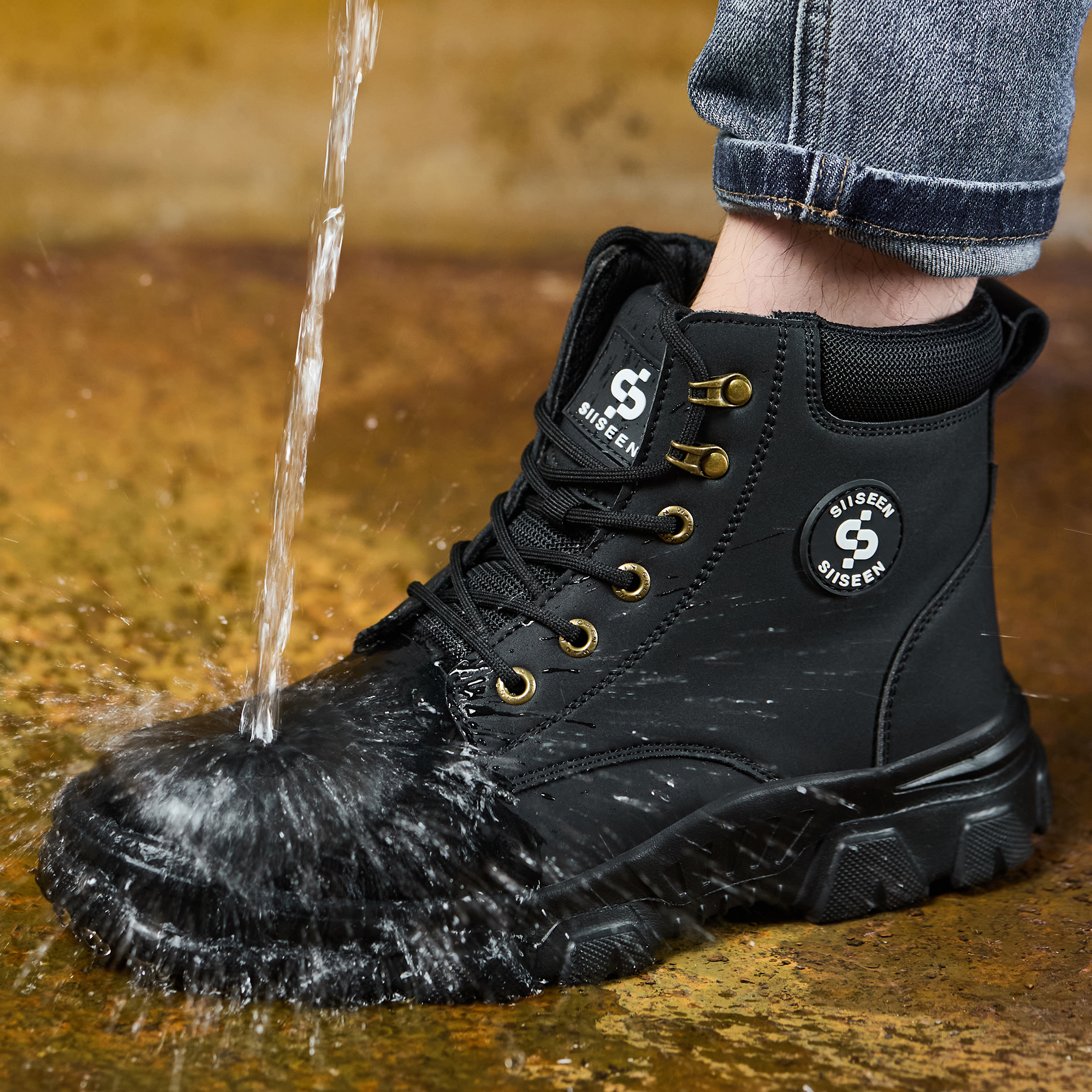 Men's Safety Shoes Anti-impact - Leather Work Factory reseña y precio