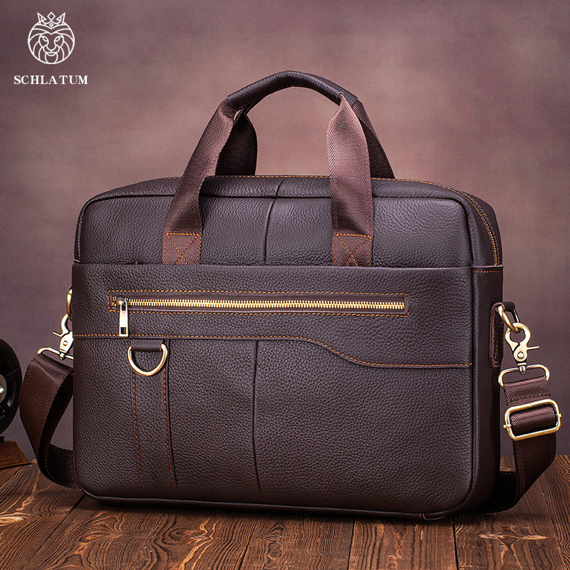 Men's Vintage Genuine Leather  - Leather Work Bag Mens reseña y precio