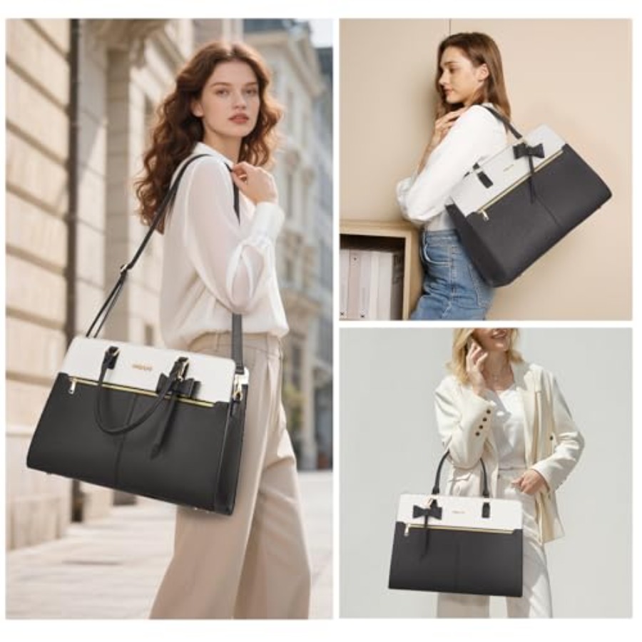 Laptop Tote Bag for Women, 15. - Leather Work reseña y precio