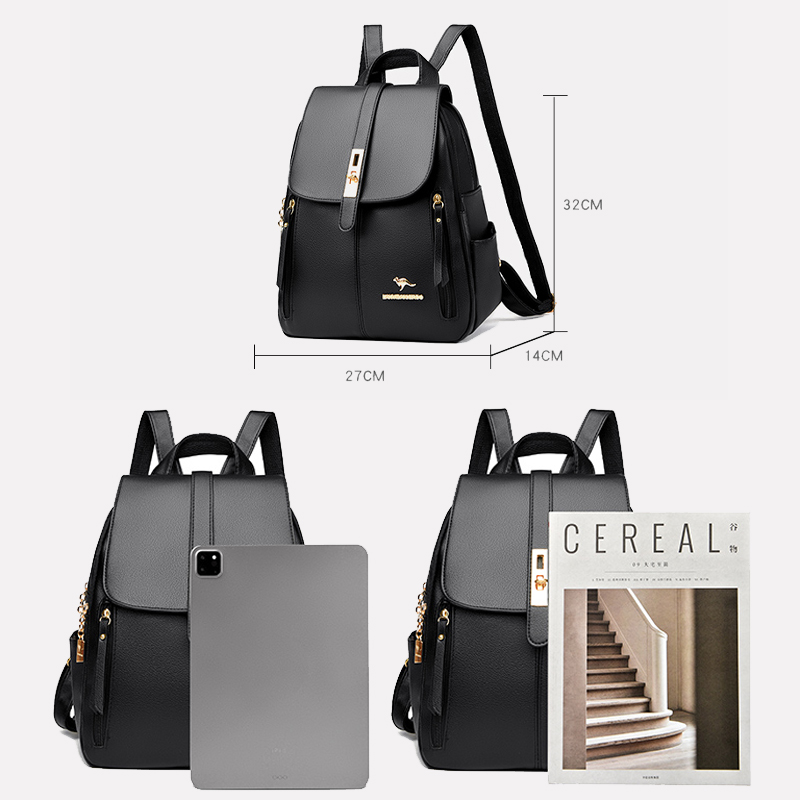2024 Genuine Women Leather Bac - Leather Work Backpack reseña y precio