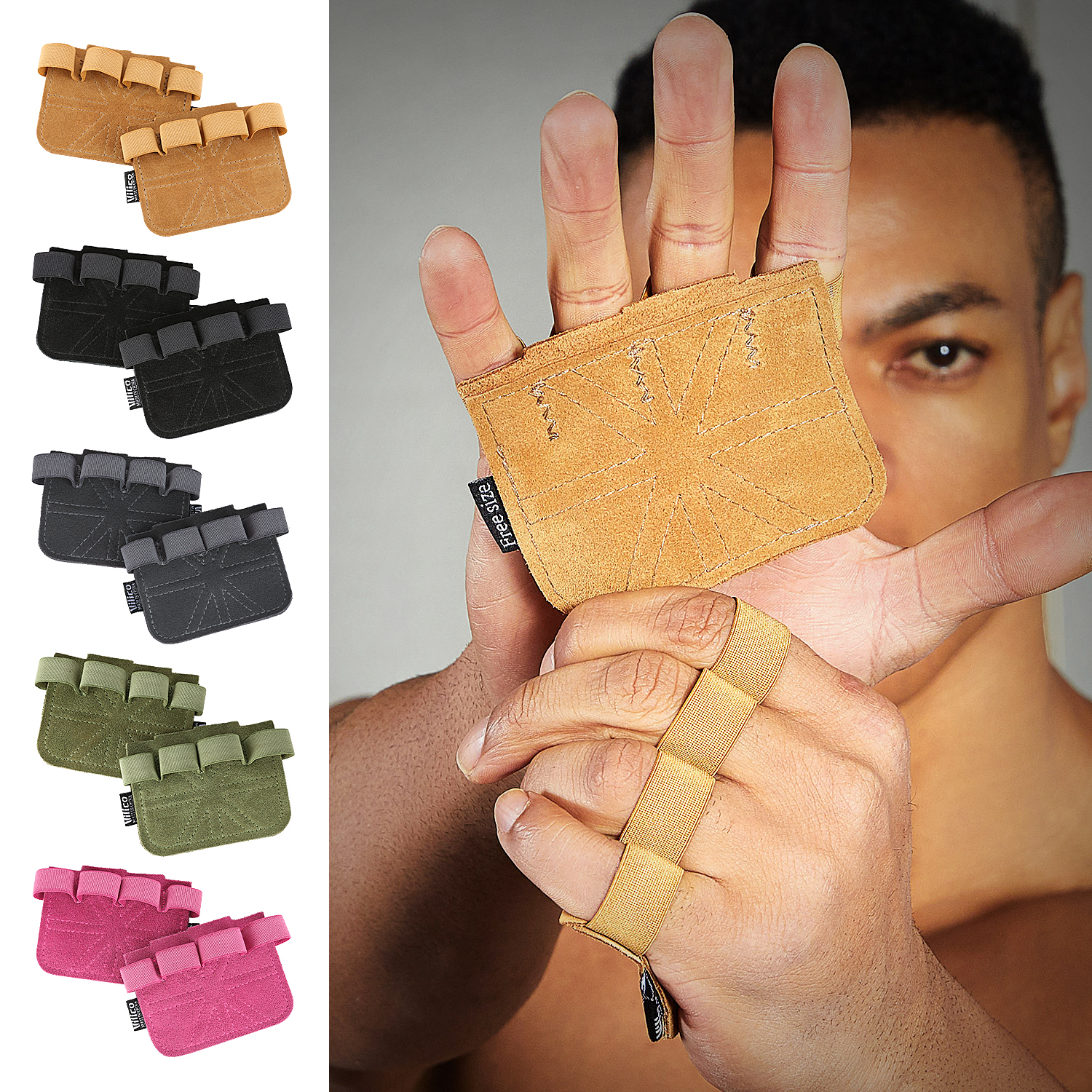 1 Pair Cowhide Gym Gloves Grip - Leather Workout Belt reseña y precio
