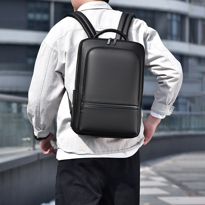 PU Leather Men's Backpack USB  - Leather Work Backpack reseña y precio