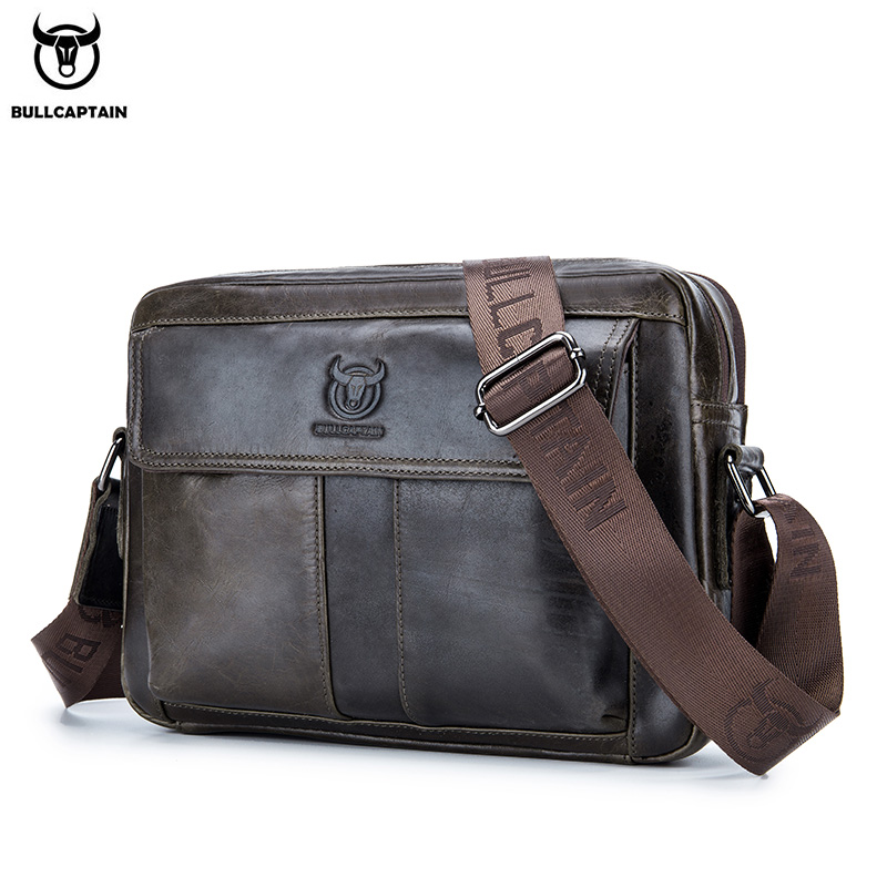 BULLCAPTAIN Genuine Leather Me - Leather Work Bag Mens reseña y precio