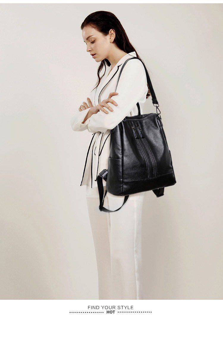Women Soft Leather Backpack Sc - Leather Work Backpack reseña y precio