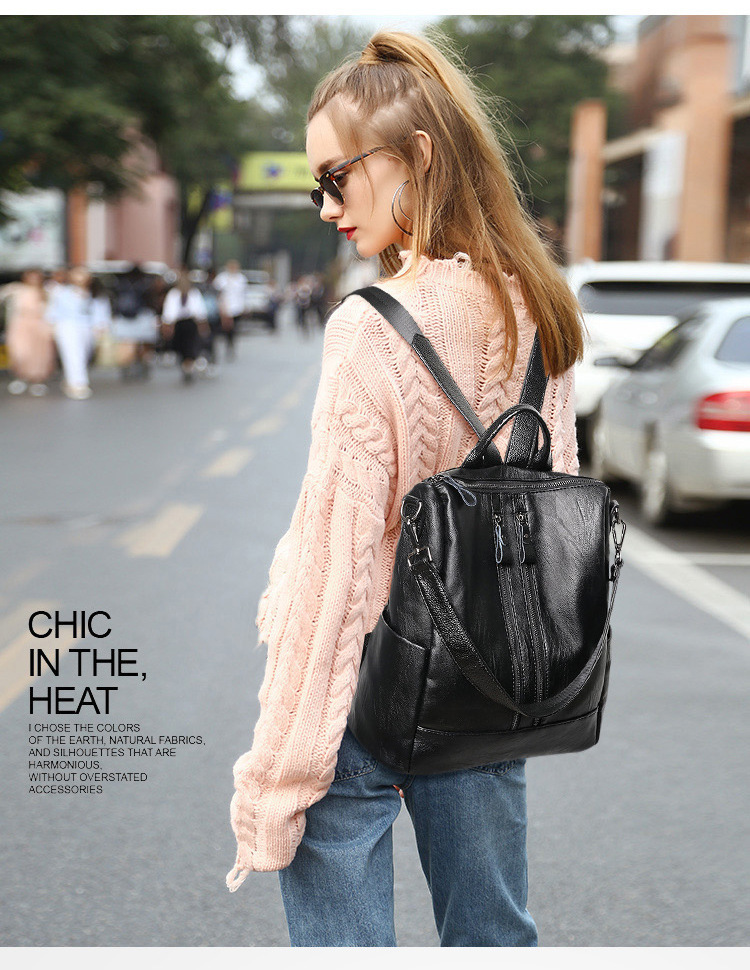 Women Soft Leather Backpack Sc - Leather Work Backpack reseña y precio