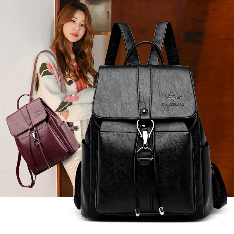 Anti Theft Backpack Women Shou - Leather Work Backpack reseña y precio