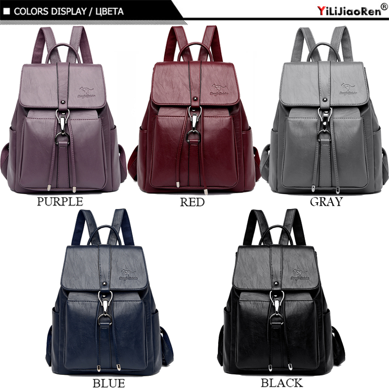 Anti Theft Backpack Women Shou - Leather Work Backpack reseña y precio
