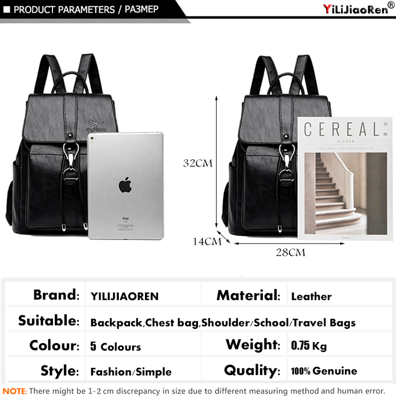 Anti Theft Backpack Women Shou - Leather Work Backpack reseña y precio