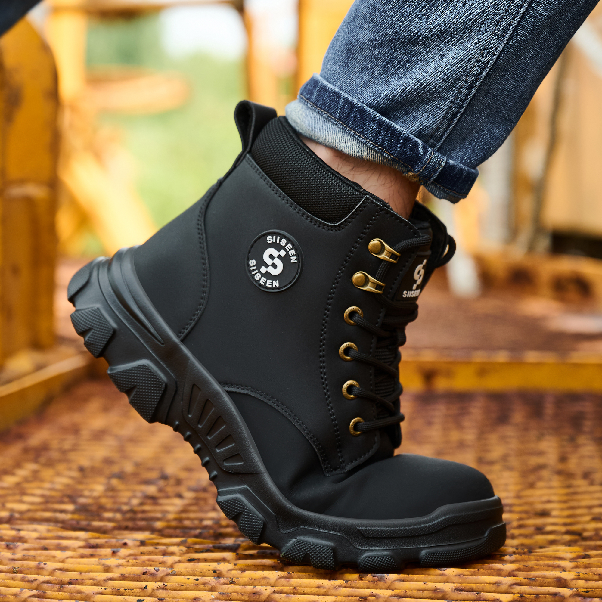 Men's Safety Shoes Steel Toe A - Leather Work Factory reseña y precio