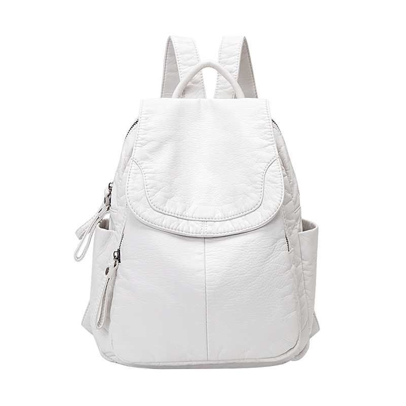 Women's Backpack White Washed  - Leather Work Backpack reseña y precio