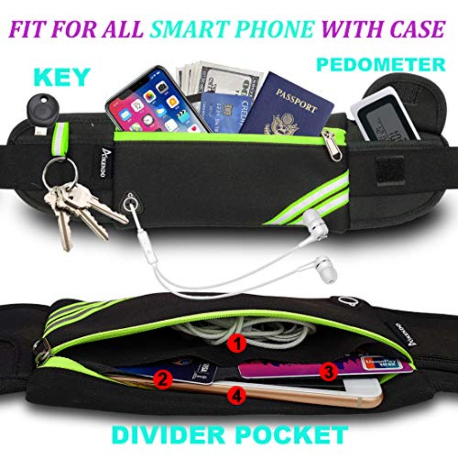 Slim Running Belt Fanny Pack,  - Leather Workout Belt reseña y precio
