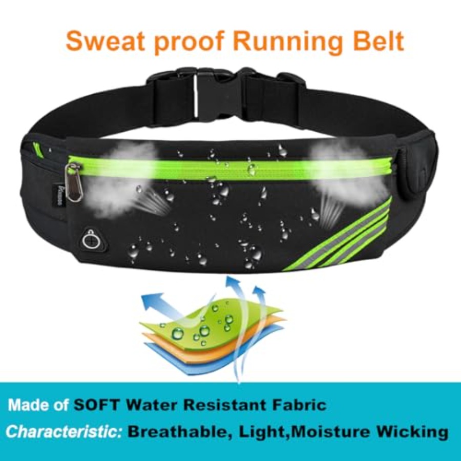 Slim Running Belt Fanny Pack,  - Leather Workout Belt reseña y precio