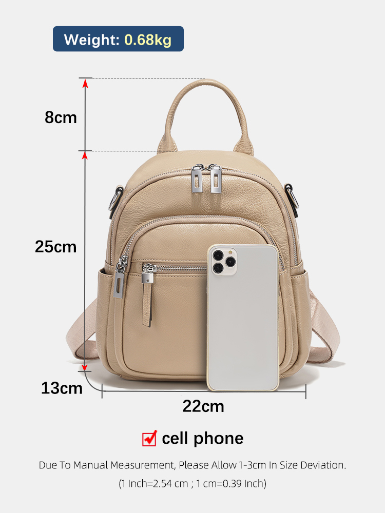 Zency Genuine Leather Small Ba - Leather Work Backpack reseña y precio