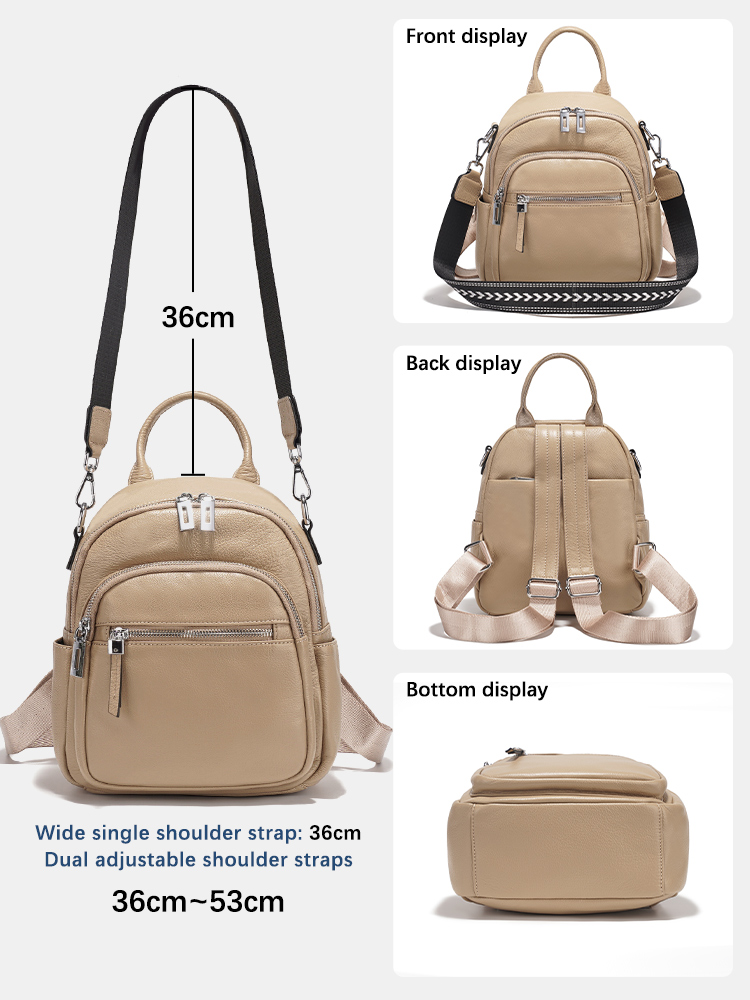 Zency Genuine Leather Small Ba - Leather Work Backpack reseña y precio