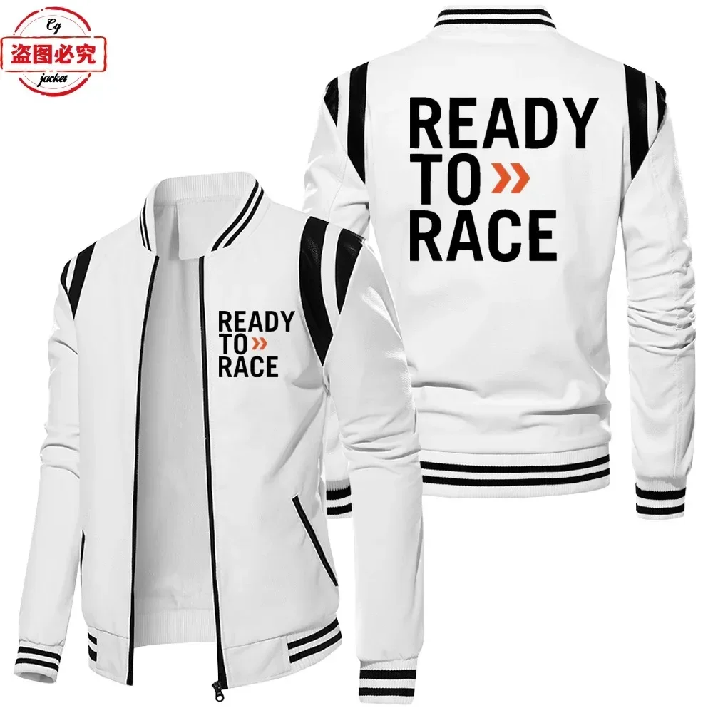 Ready To Race Logo Printed Off - Leather Work Jacket With Hood reseña y precio