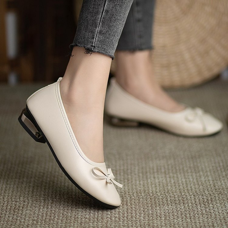 Elegant Bowknot Flat Shoes for - Leather Work reseña y precio
