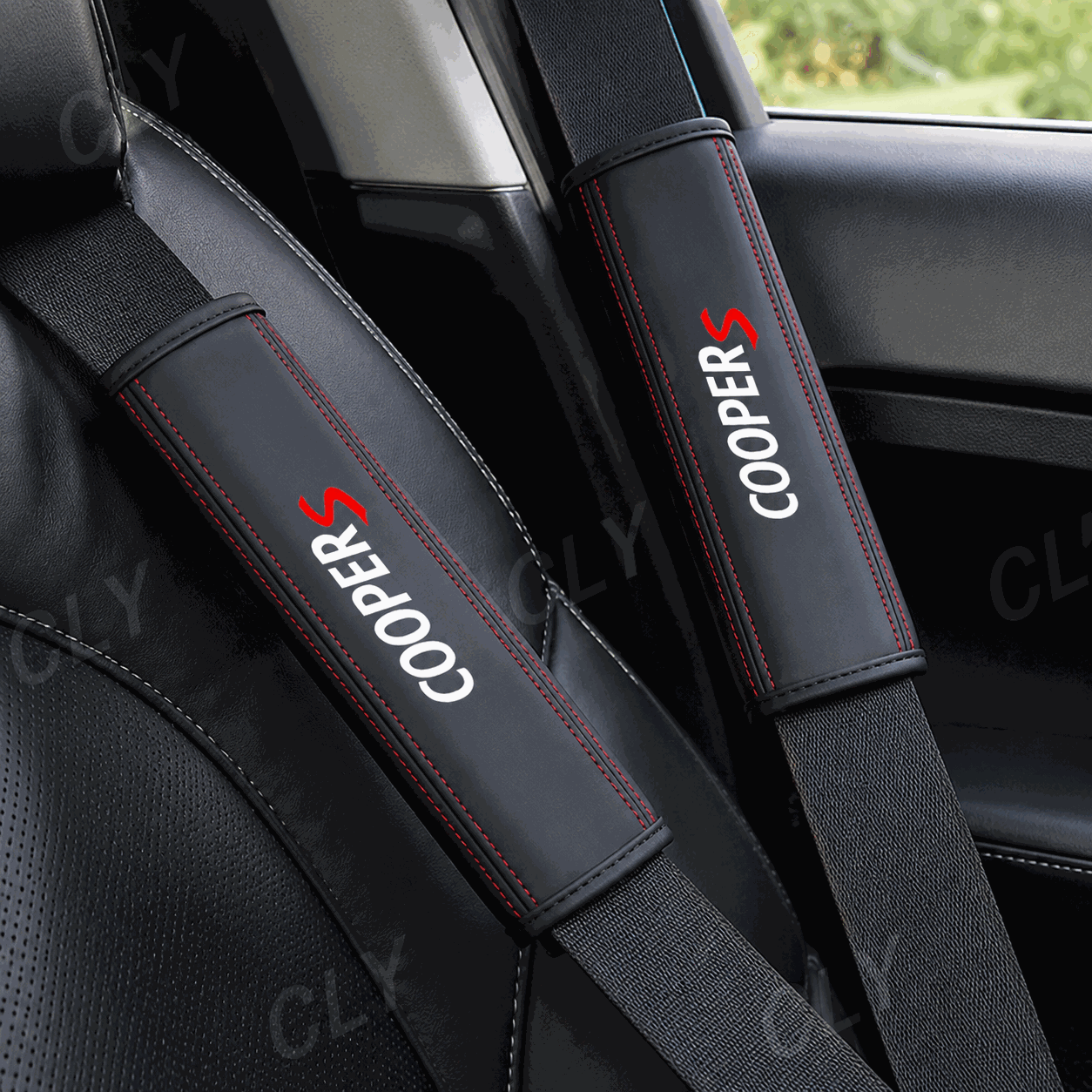 2Pcs Car Seat Belt Nappa Leath - Leather Works Belt reseña y precio