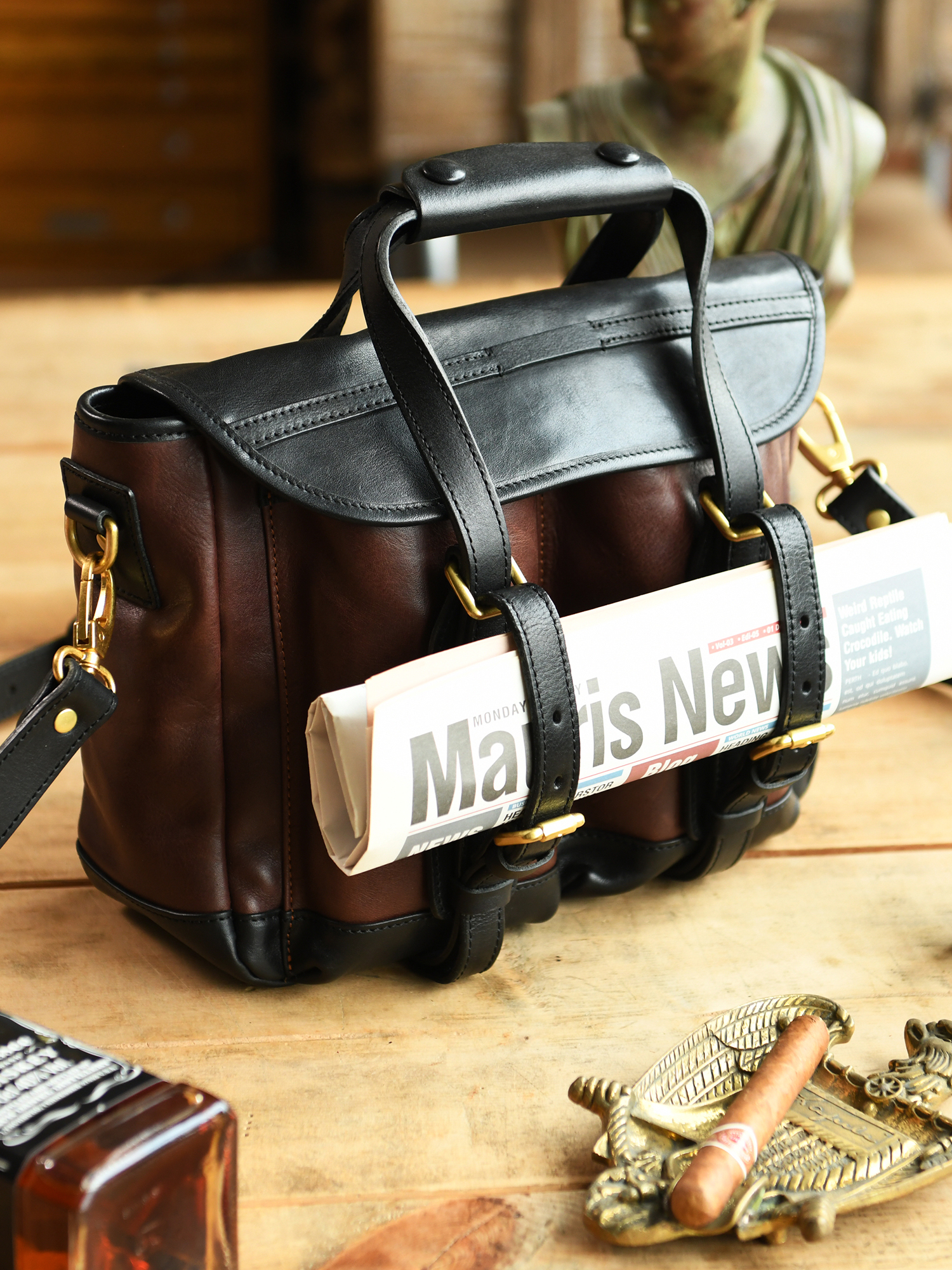 Vintage high quality first lay - Leather Work Bag Mens reseña y precio