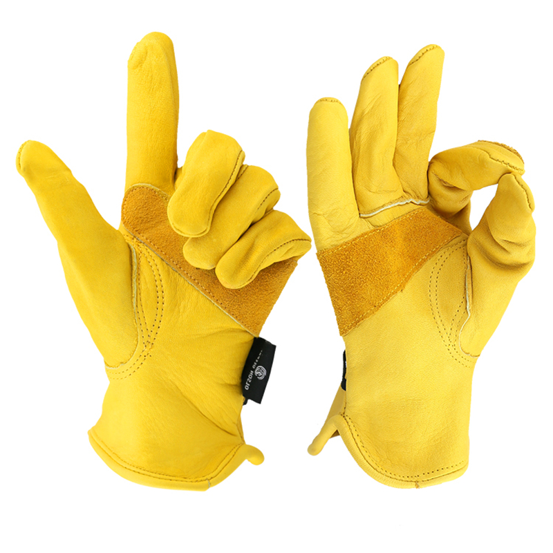 Work Gloves Cowhide Leather Fa - Leather Work Factory reseña y precio