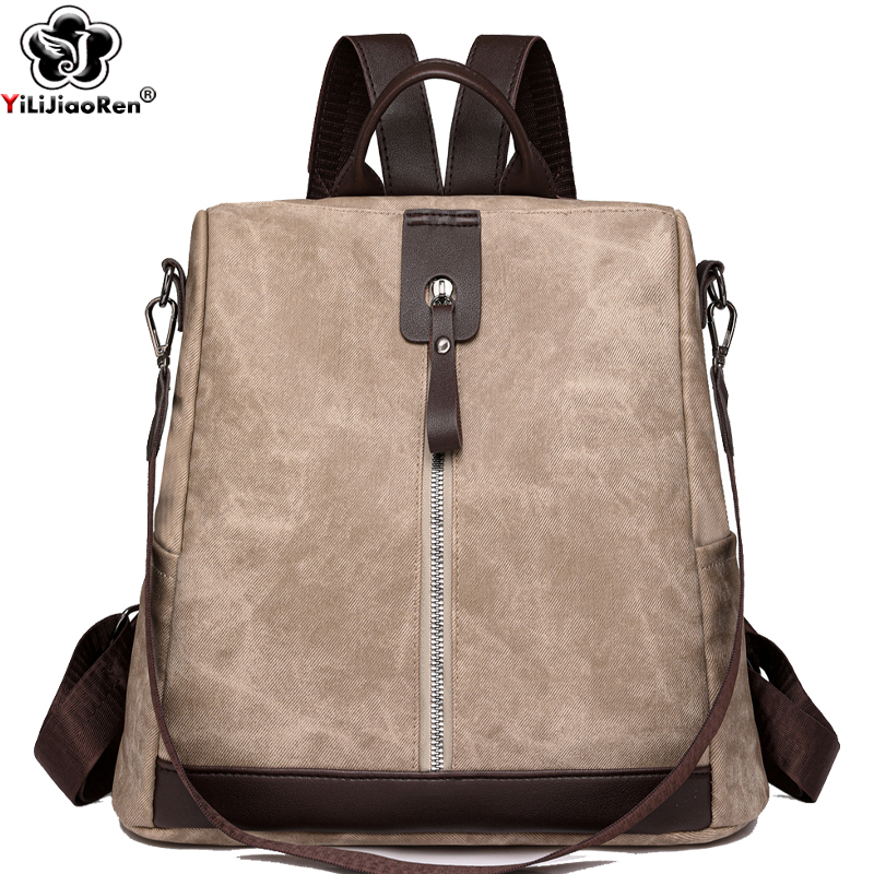 Fashion Anti-theft Backpack Fe - Leather Work Backpack reseña y precio