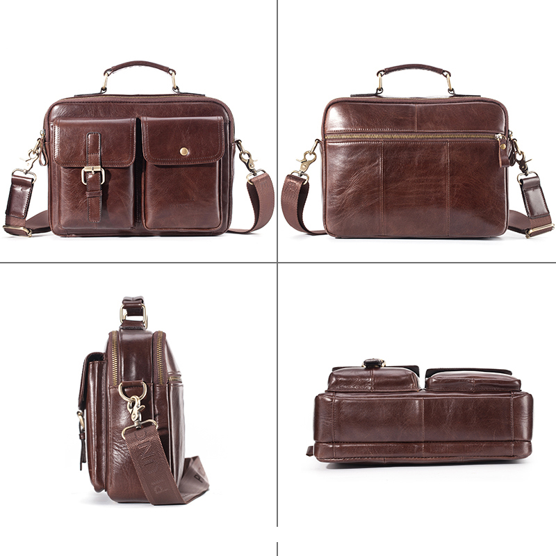 Brand New Cowhide Leather Mess - Leather Work Bag Mens reseña y precio